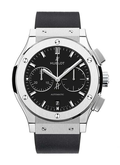 hublot classic fusion 45mm titanium black dial|Hublot classic fusion chronograph 45mm.